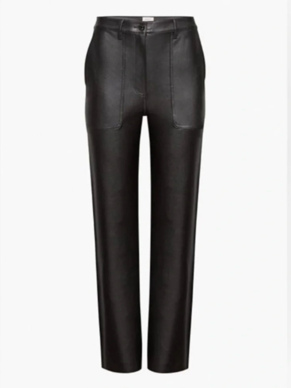 Aritzia Wilfred Free Lucy Pants in Black Vegan Leather size 2